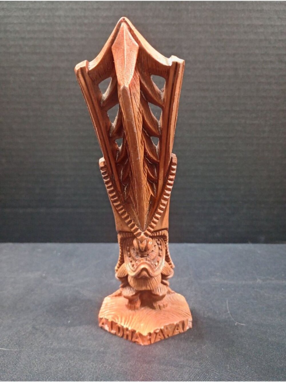 Vintage Lono Coco Joes Hawaiian Hapa Wood Tiki God  Peace Prosperity
